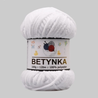 Žinylková příze BETYNKA - 301 bílá